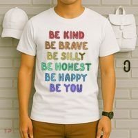 Be Kind Be Brave Be You Self Love Quote T-Shirt thumb 6
