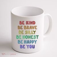 Be Kind Be Brave Be You Self Love Quote Coffee Mug thumb 1