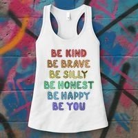Be Kind Be Brave Be You Self Love Quote Women's Tank Top thumb 3