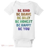 Be Kind Be Brave Be You Self Love Quote Baby Bodysuit thumb 0