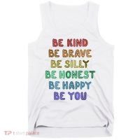 Be Kind Be Brave Be You Self Love Quote Tank Top thumb 0