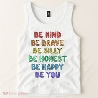 Be Kind Be Brave Be You Self Love Quote Tank Top thumb 2