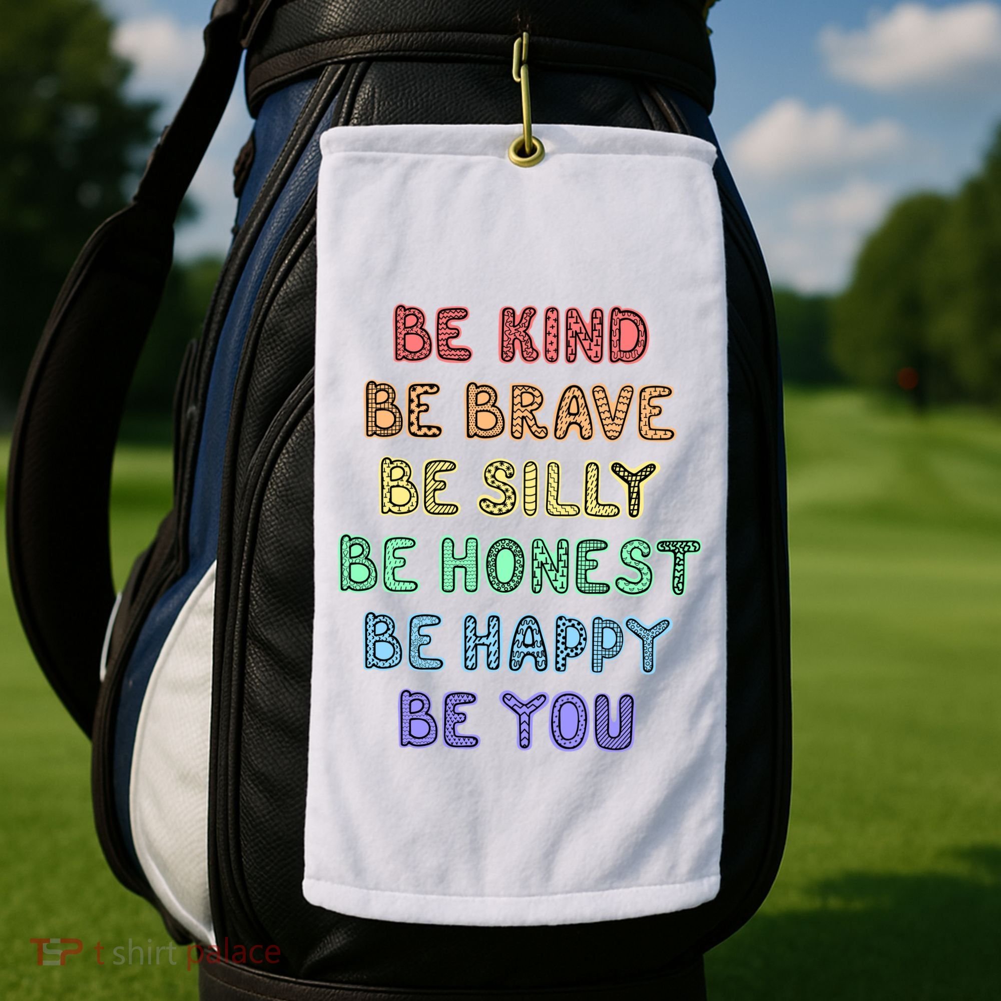 Be Kind Be Brave Be You Self Love Quote Golf Towel