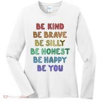 Be Kind Be Brave Be You Self Love Quote Women's Long Sleeve Shirt thumb 0
