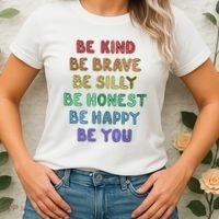 Be Kind Be Brave Be You Self Love Quote Women's T-Shirt thumb 2