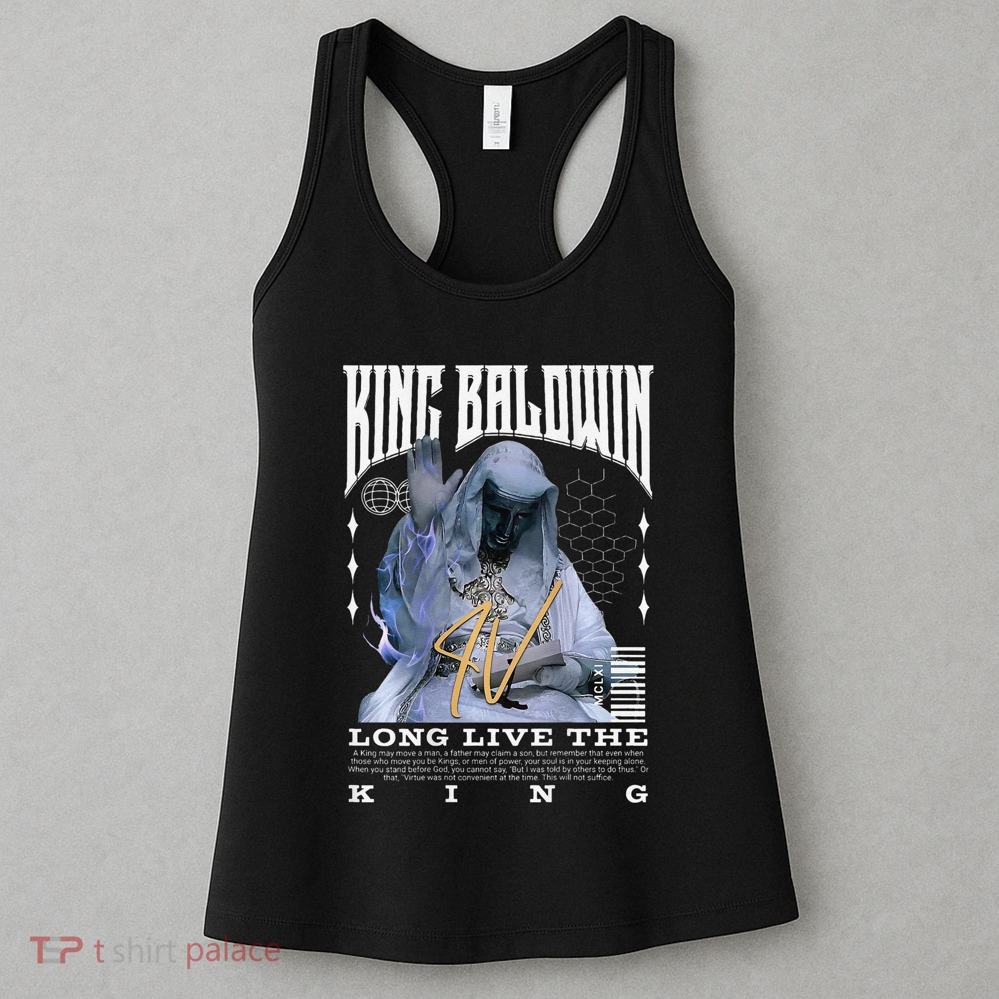 Backprint King Baldwin Iv Women's Tank Top