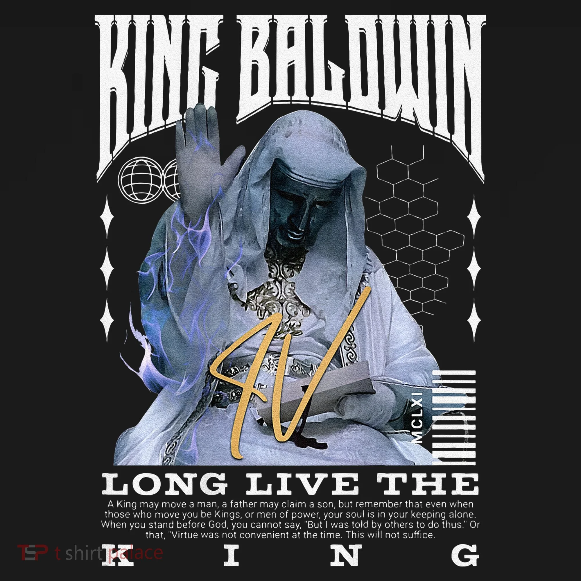 Backprint King Baldwin Iv Toddler Hoodie