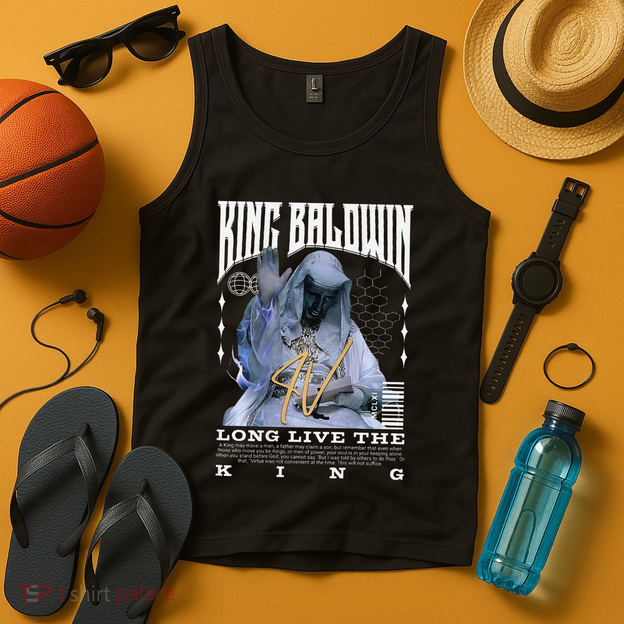 Backprint King Baldwin Iv Tank Top