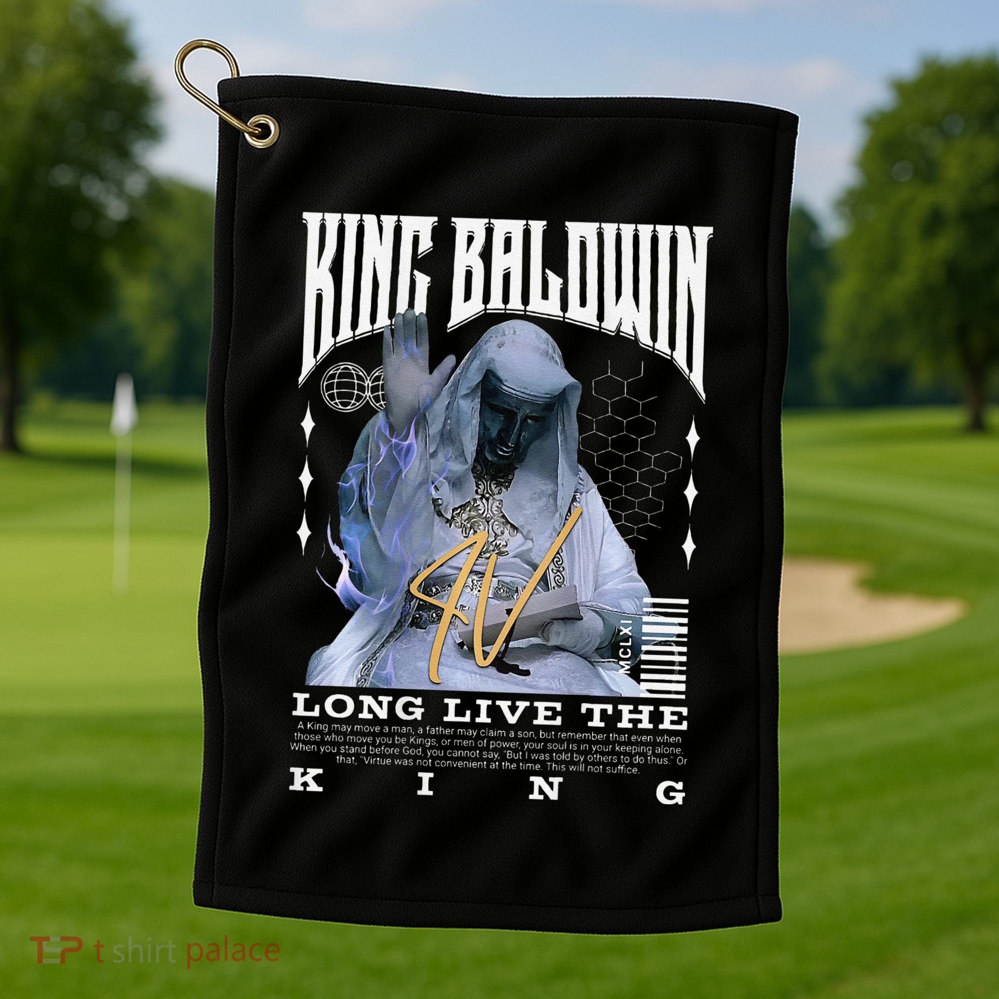 Backprint King Baldwin Iv Golf Towel