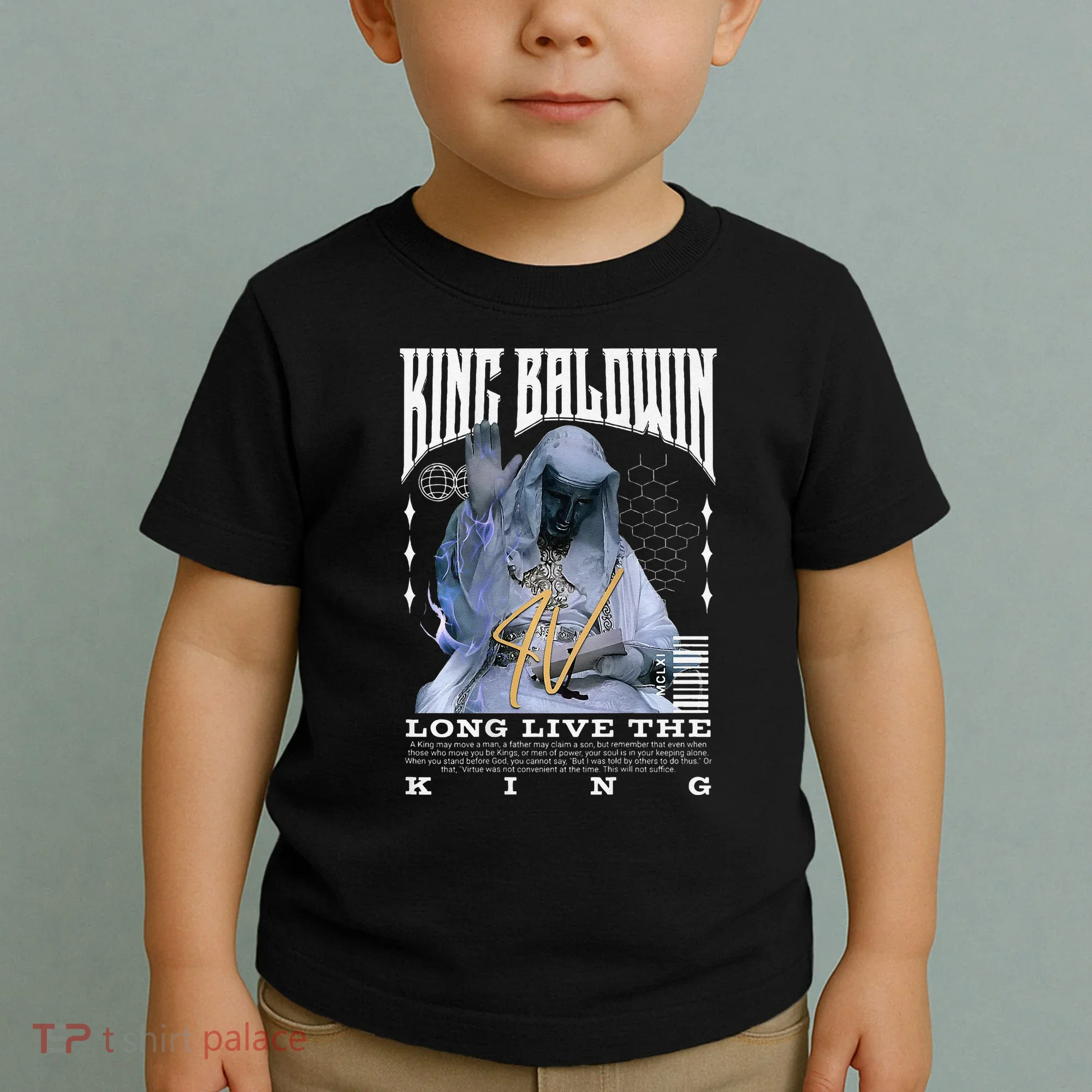 Backprint King Baldwin Iv Toddler T-Shirt