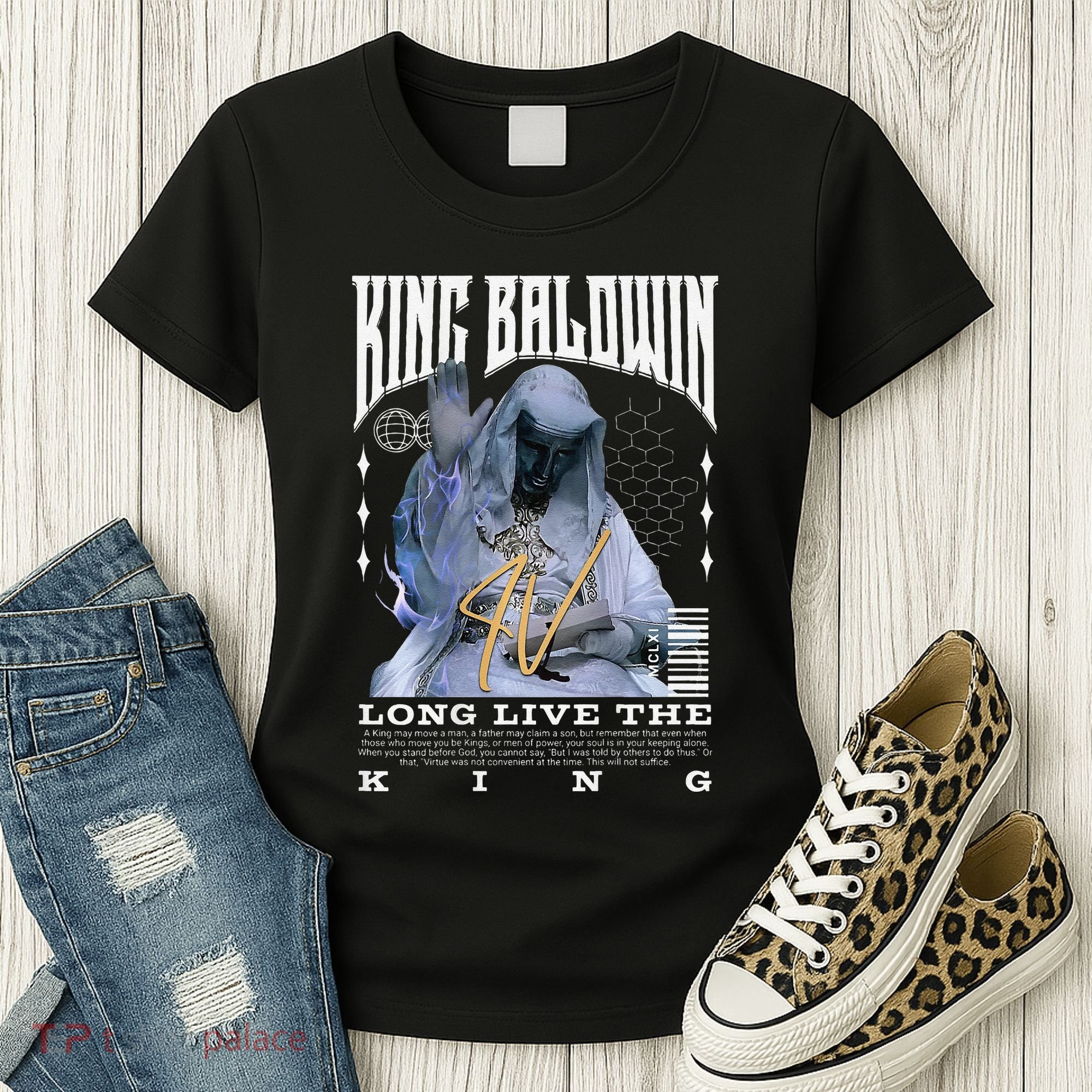 Backprint King Baldwin Iv Women's T-Shirt