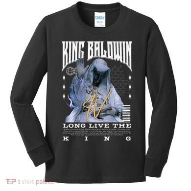 Backprint King Baldwin Iv Kids Long Sleeve Shirt