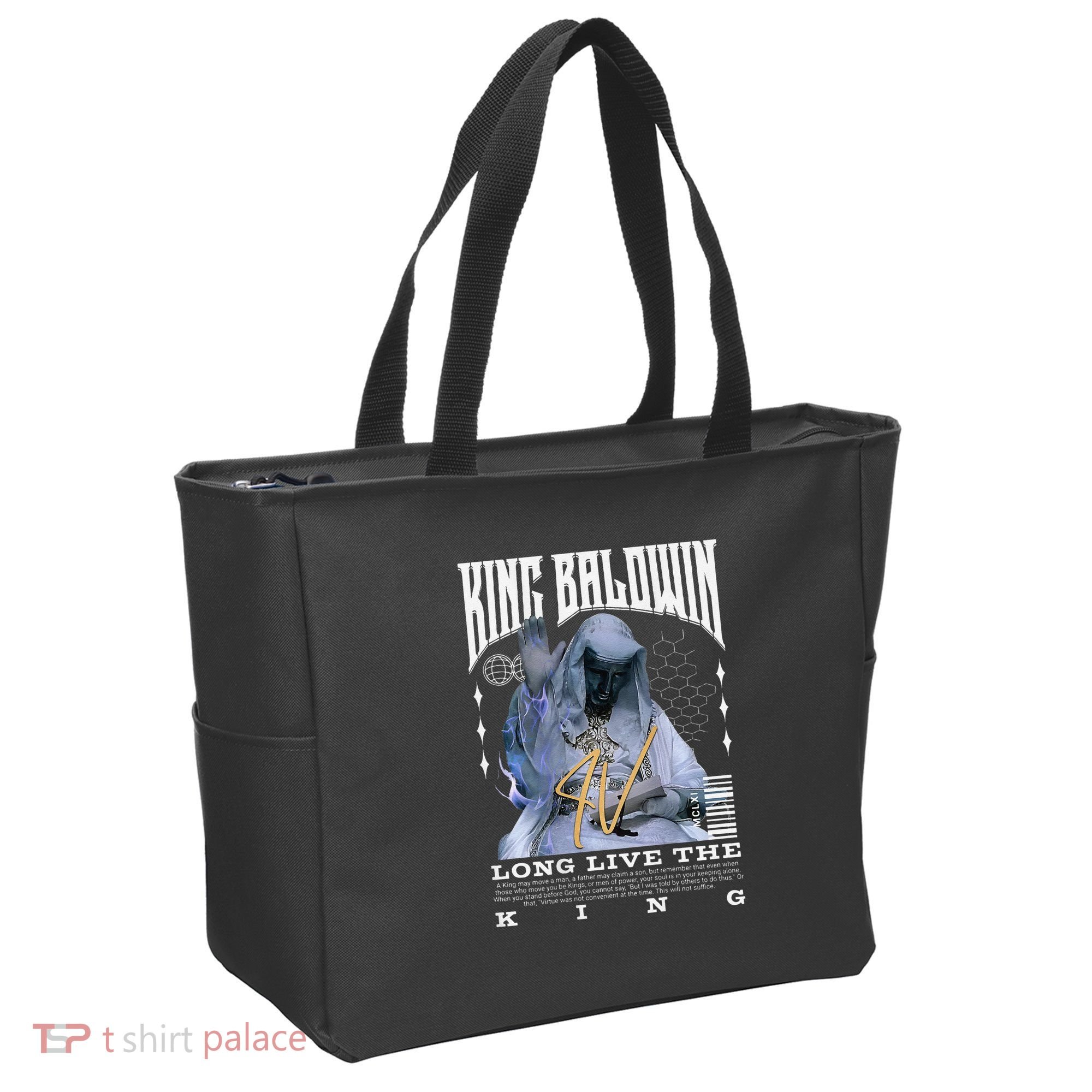 Backprint King Baldwin Iv Tote Bag