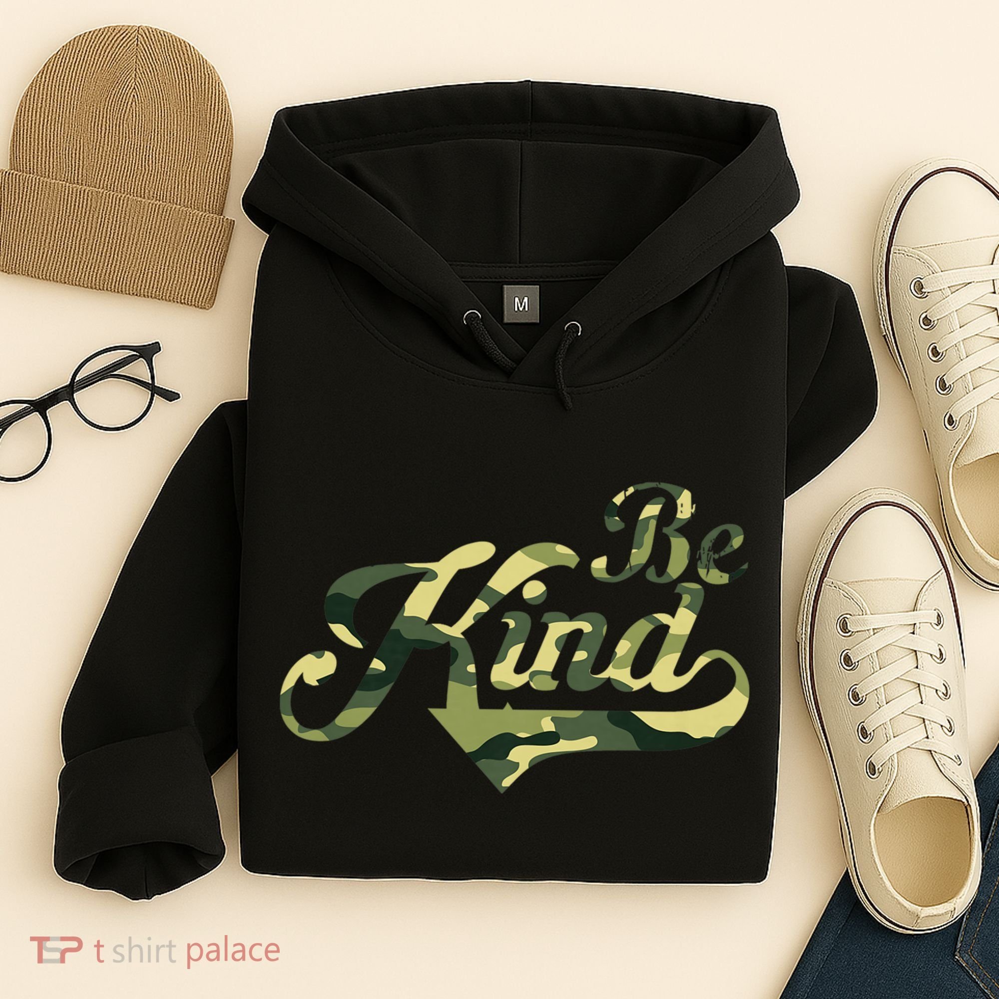 Be Kind Camouflage Anti Bullying Awareness Kindness Hoodie