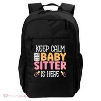 Babysitter Keep Calm The Sitter Is Here Sitter Gift Backpack thumb 0
