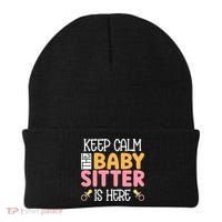 Babysitter Keep Calm The Sitter Is Here Sitter Gift Beanie thumb 0