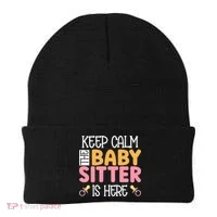 Babysitter Keep Calm The Sitter Is Here Sitter Gift Beanie thumb 0