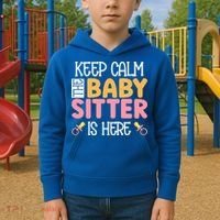 Babysitter Keep Calm The Sitter Is Here Sitter Gift Kids Hoodie thumb 2