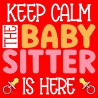 Babysitter Keep Calm The Sitter Is Here Sitter Gift Santa Hat thumb 1