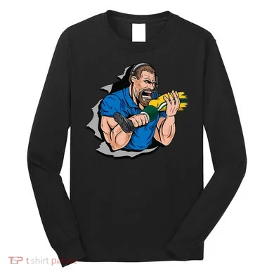 Biting Knee Caps Long Sleeve Shirt