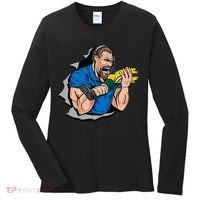 Biting Knee Caps Women's Long Sleeve Shirt thumb 0