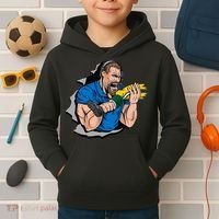 Biting Knee Caps Kids Hoodie thumb 2