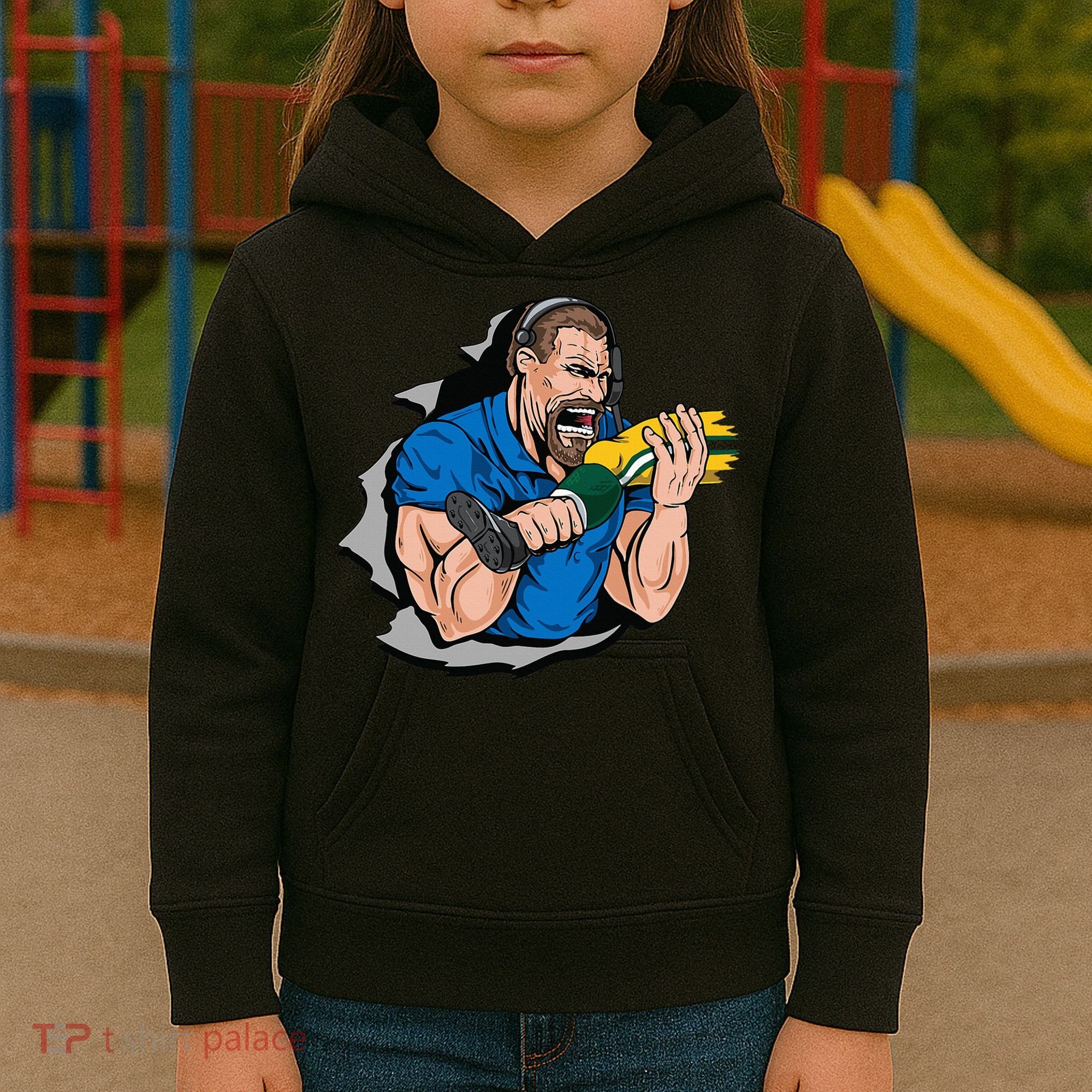 Biting Knee Caps Kids Hoodie