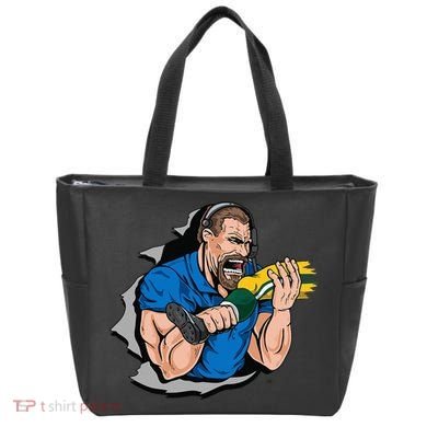 Biting Knee Caps Tote Bag