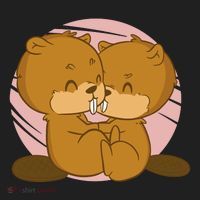 Beavers Kissing Cute Gift Women's Sweatshirt thumb 2