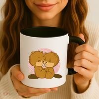 Beavers Kissing Cute Gift Coffee Mug thumb 3