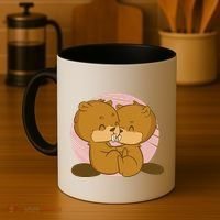 Beavers Kissing Cute Gift Coffee Mug thumb 4