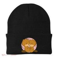 Beavers Kissing Cute Gift Beanie thumb 0
