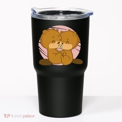 Beavers Kissing Cute Gift Tumbler