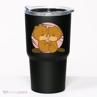 Beavers Kissing Cute Gift Tumbler thumb 0