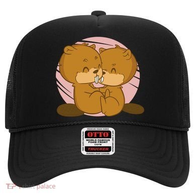 Beavers Kissing Cute Gift Hat