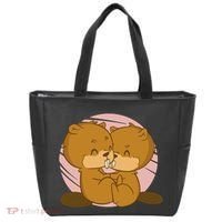 Beavers Kissing Cute Gift Tote Bag thumb 0