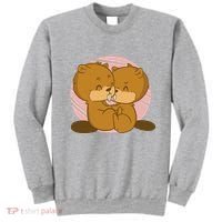 Beavers Kissing Cute Gift Sweatshirt thumb 0