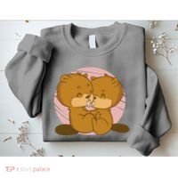 Beavers Kissing Cute Gift Sweatshirt thumb 2