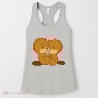 Beavers Kissing Cute Gift Women's Tank Top thumb 0