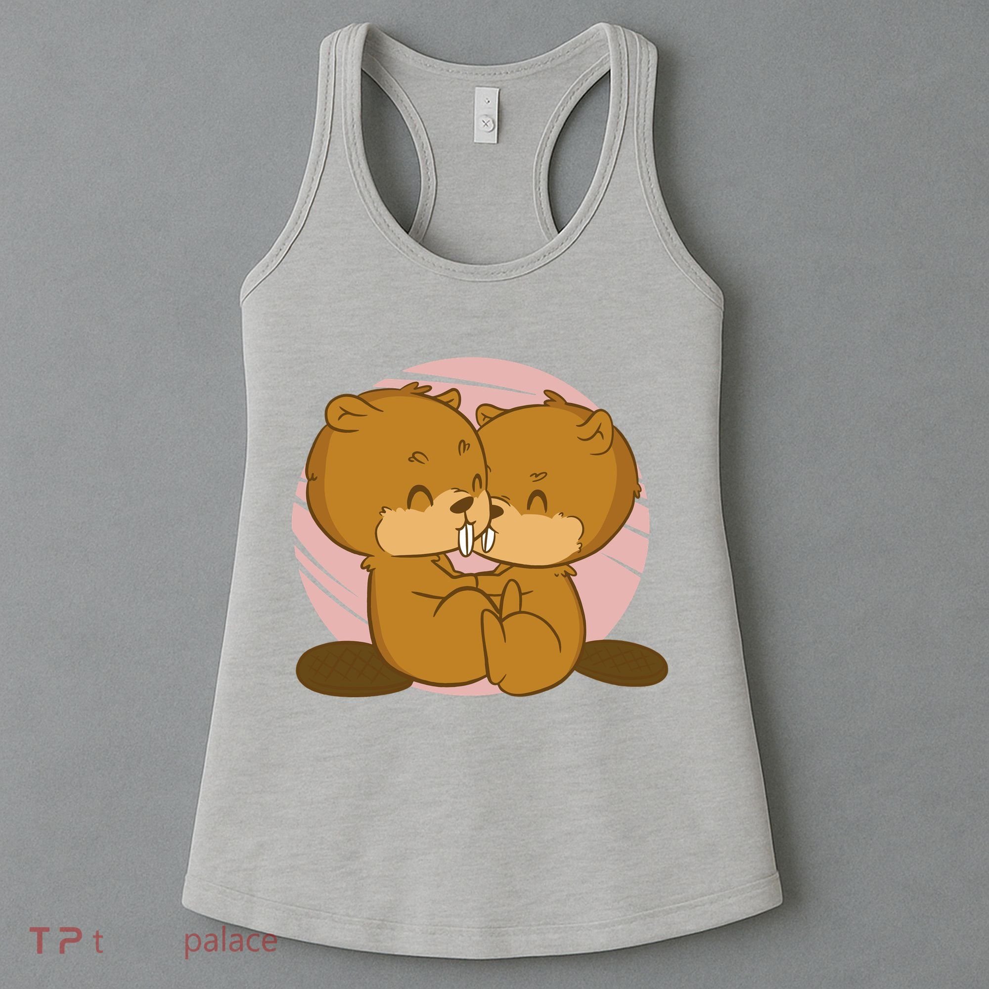 Beavers Kissing Cute Gift Women's Tank Top