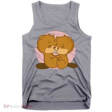 Beavers Kissing Cute Gift Tank Top