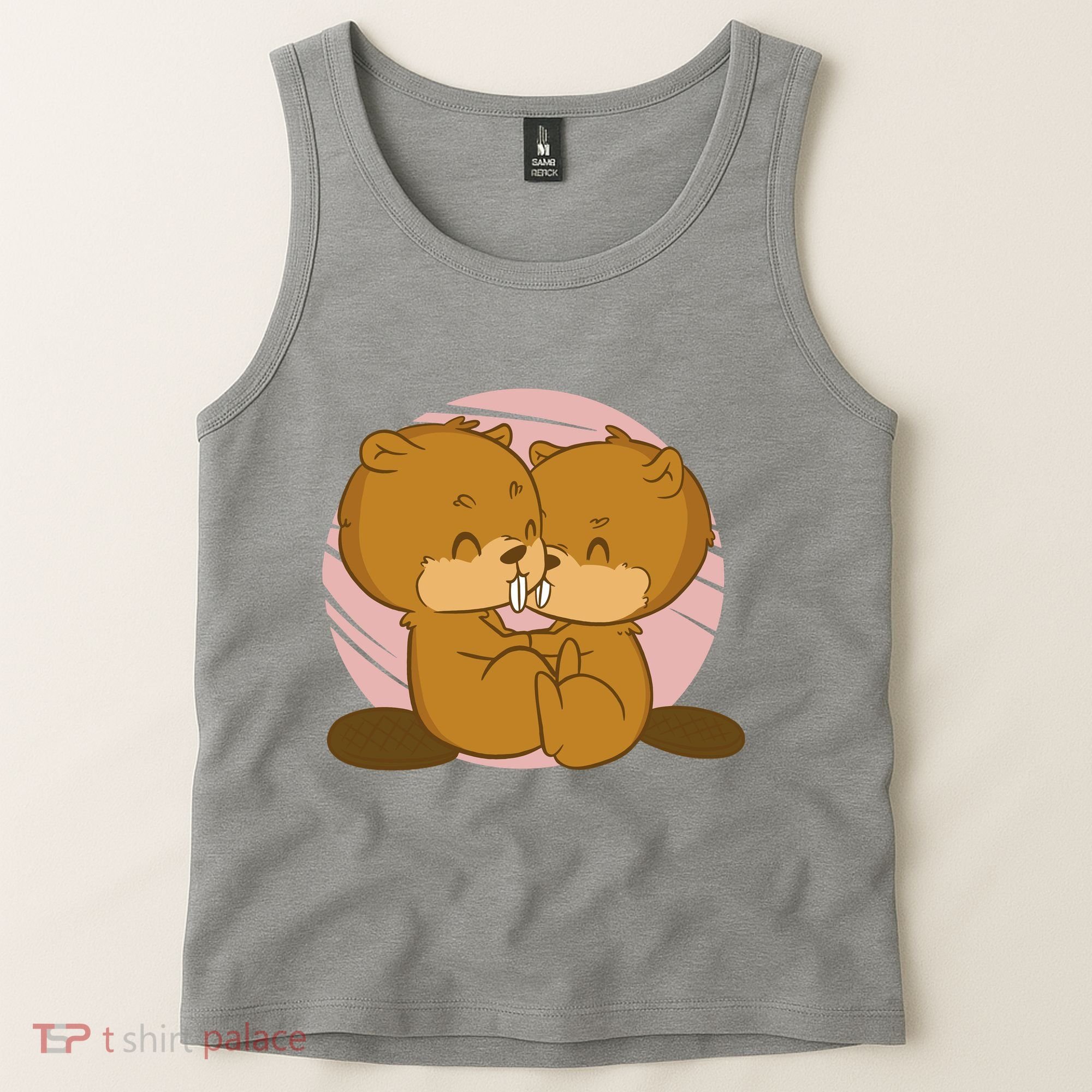 Beavers Kissing Cute Gift Tank Top