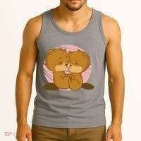 Beavers Kissing Cute Gift Tank Top thumb 3