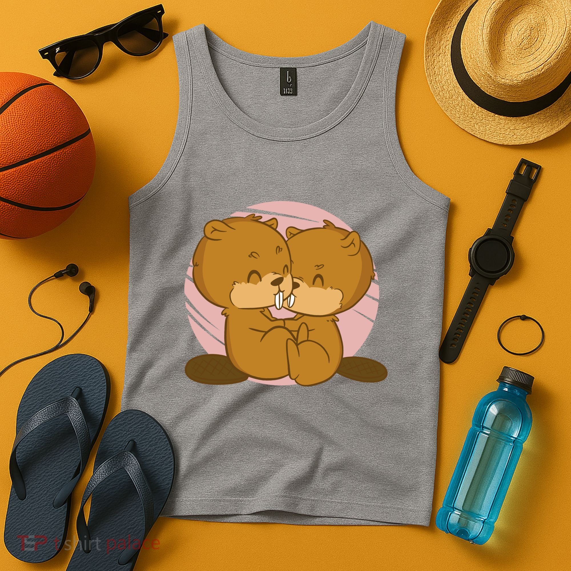 Beavers Kissing Cute Gift Tank Top