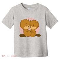 Beavers Kissing Cute Gift Toddler T-Shirt thumb 0