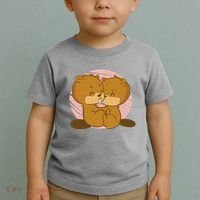 Beavers Kissing Cute Gift Toddler T-Shirt thumb 2