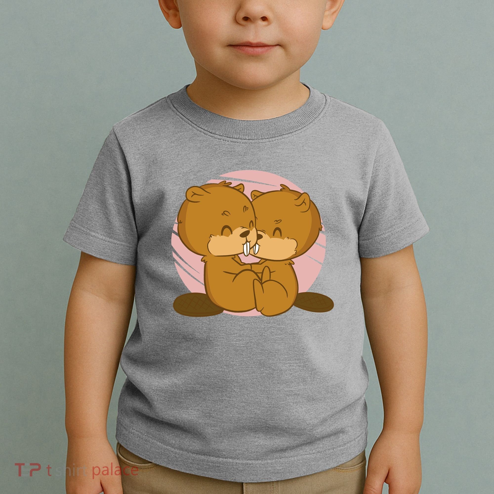 Beavers Kissing Cute Gift Toddler T-Shirt