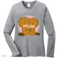 Beavers Kissing Cute Gift Women's Long Sleeve Shirt thumb 0