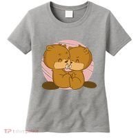 Beavers Kissing Cute Gift Women's T-Shirt thumb 0