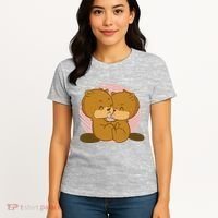 Beavers Kissing Cute Gift Women's T-Shirt thumb 4